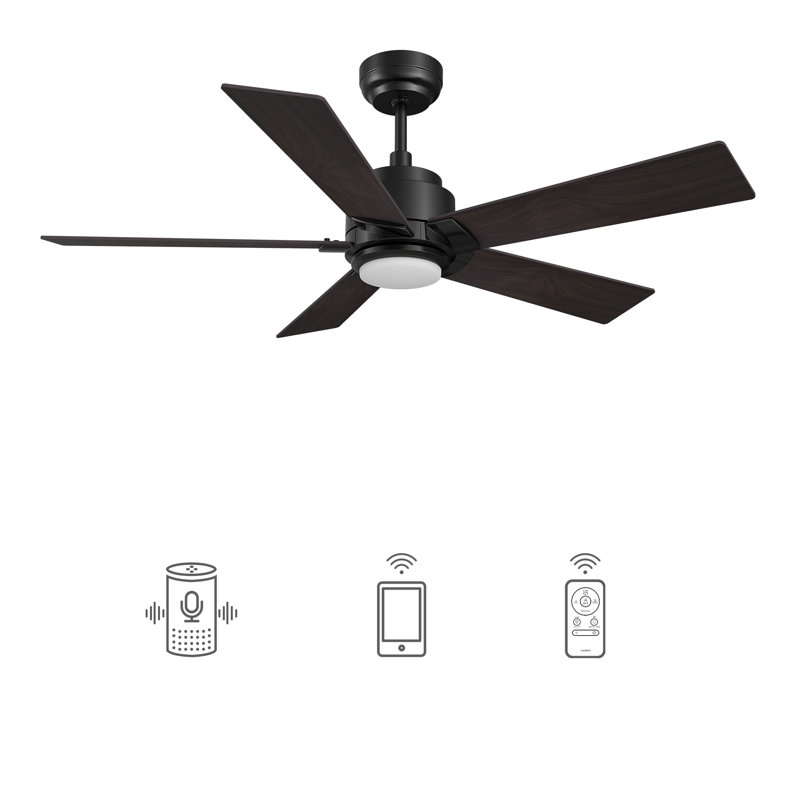 Aspen Smart Ceiling Fan With Remote, Light Kit Included, Works With Google Assistant And Amazon Alexa,Siri Shortcut., 56"