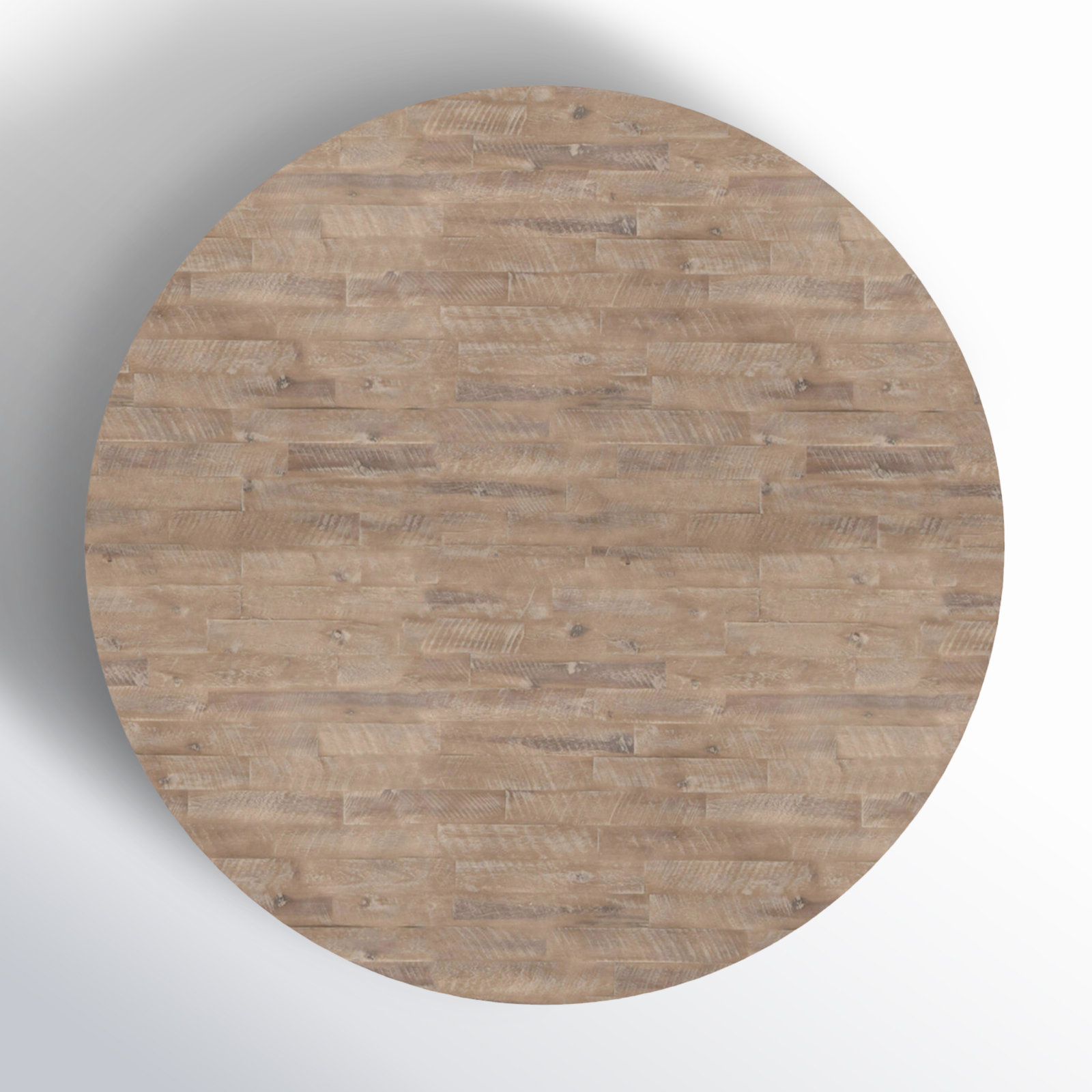 Bianca Round Solid Wood Dining Table, Weathered Natural