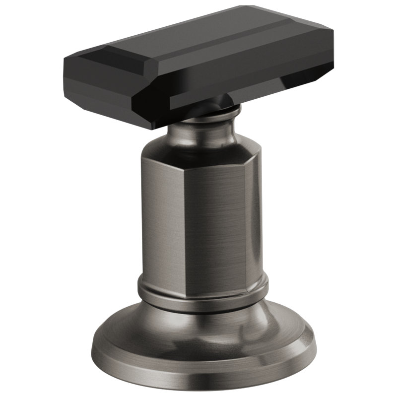 Invari™ Widespread Lavatory Faucet with Arc Spout, Luxe Steel, 1.2 GPM, Knob Handle