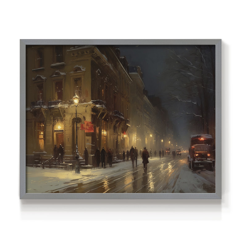 «Chirstmas Art» - CECL XXVI - Reproduction encadrée - Restickable, Gris, H 16 po x l 20 po