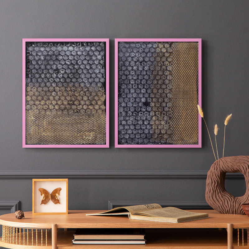 Imprimé «Speckled Matter III» - reproduction encadrée de qualité supérieure - prête à être accrochée - aucun clou requis - aucun clou requis