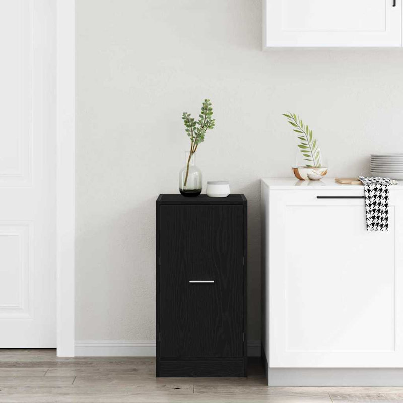 Apothecary Cabinet Black Oak Engineered Wood, 77.7cm H x 40cm W x 41cm D