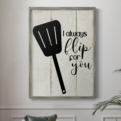 Flip For You Framed Print - Solid Wood