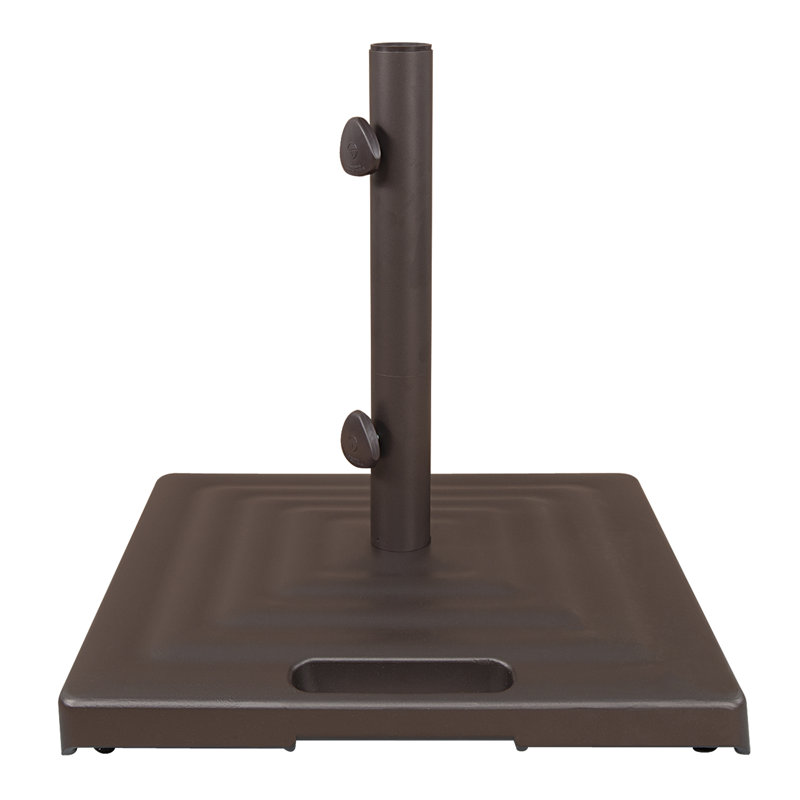 Monaco Square Cast Aluminum Base With Wheels And Handle, Bronze