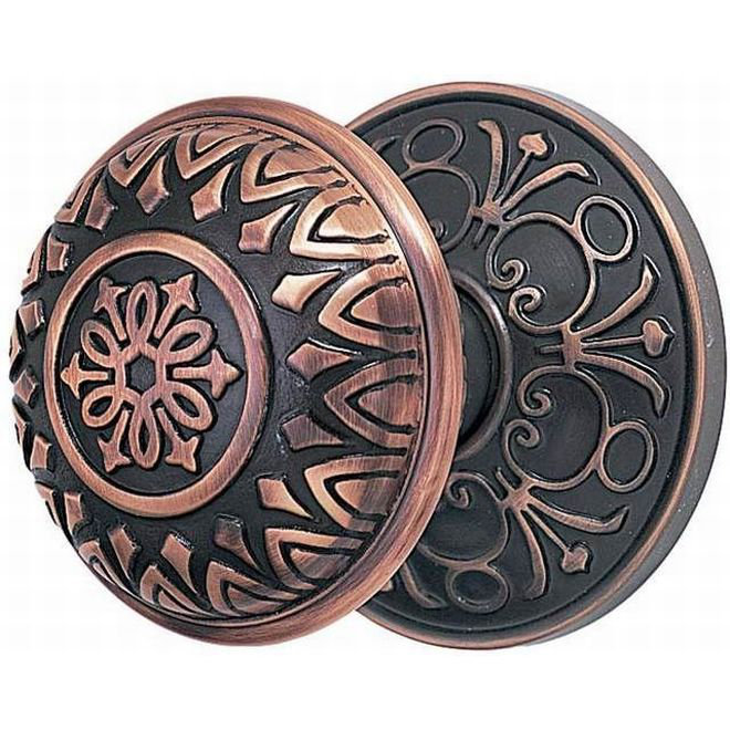 Passage Lancaster Knob with Lancaster Rose, Oil Rubbed Bronze