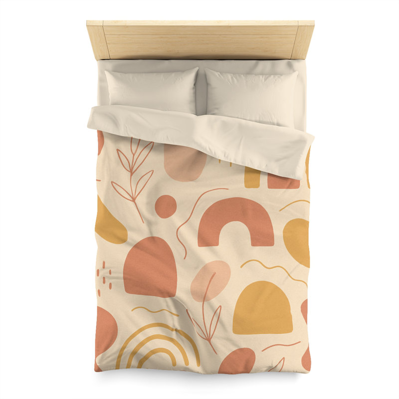  Duvet Covers No 1 Single Piece, Cream/Orange, Twin Duvet Cover