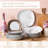 Ellum 18 Piece Porcelain China Dinnerware Set - Service for 6