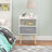 Versatile Storage Solution With Fabric Drawer, Engineered Wood Elegance For Kids & Adults In Cozy Spaces