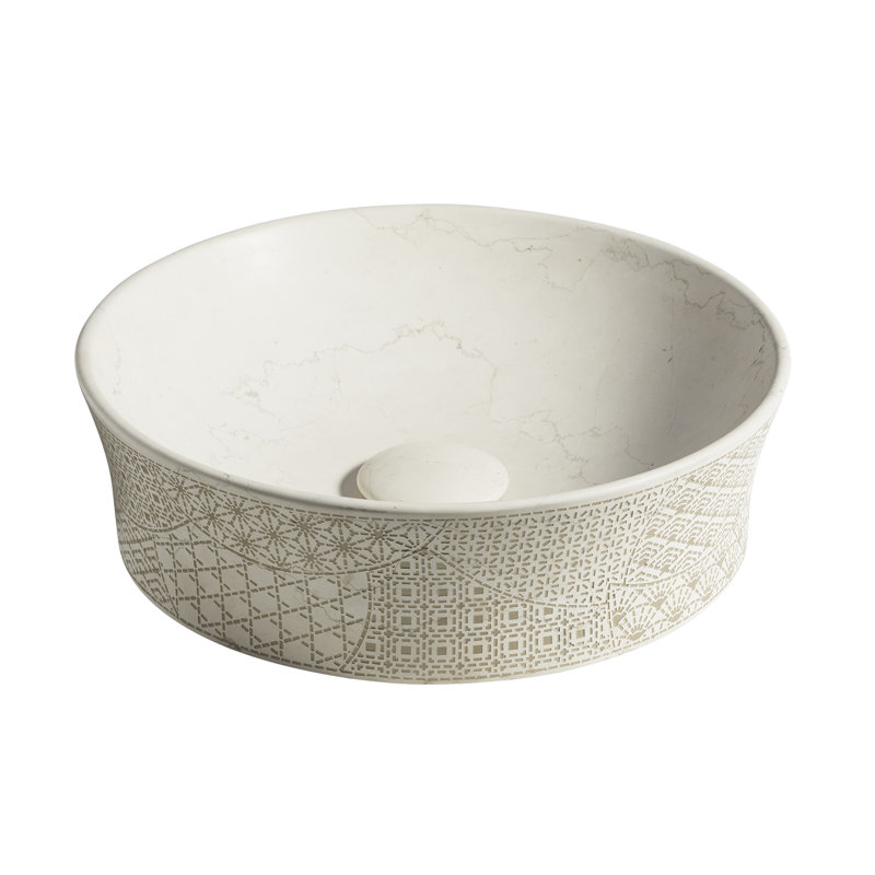 KOHLER Kensho, ARTIST EDITIONS Round Vessel Bathroom Sink, Biancone