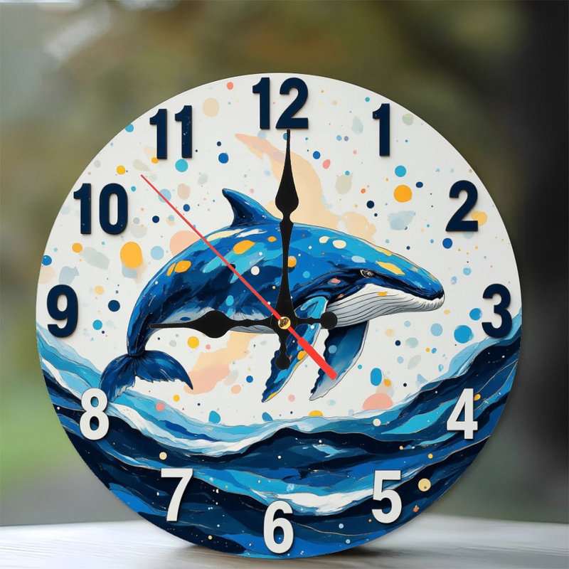 Horloge d'art baleine