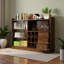 Buffet avec 2 portes coulissantes en verre rayé, armoire de rangement autoportante pour le vin, les livres ou les articles de bar, vitrine minimaliste moderne pour le salon, la cuisine ou le bureau