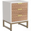 Ensemble de 2 tables de chevet modernes avec 3 tiroirs