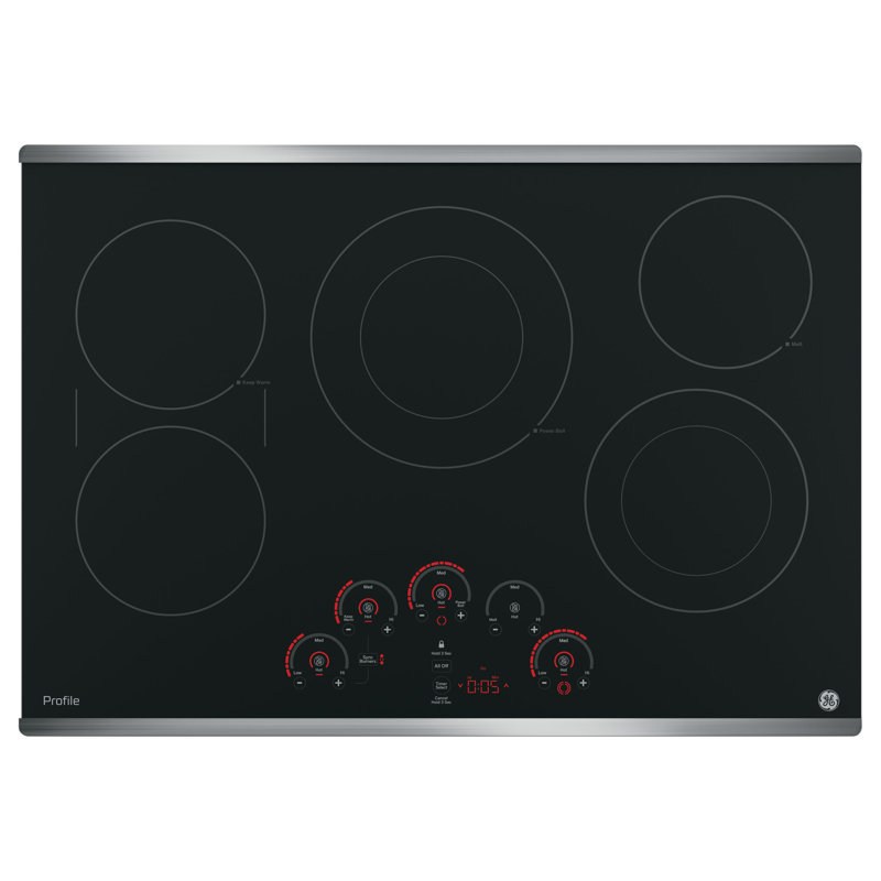 29.75" Electric Cooktop with 5 Burners, Stainless Steel