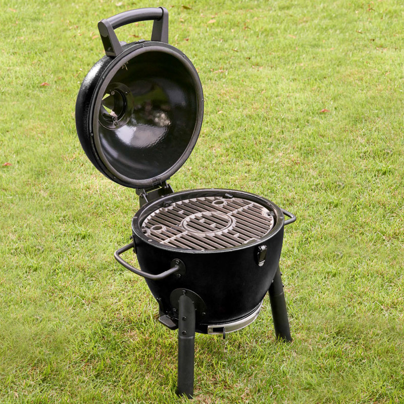 Char-Griller Akorn Jr. Kamado Charcoal Grill, Black