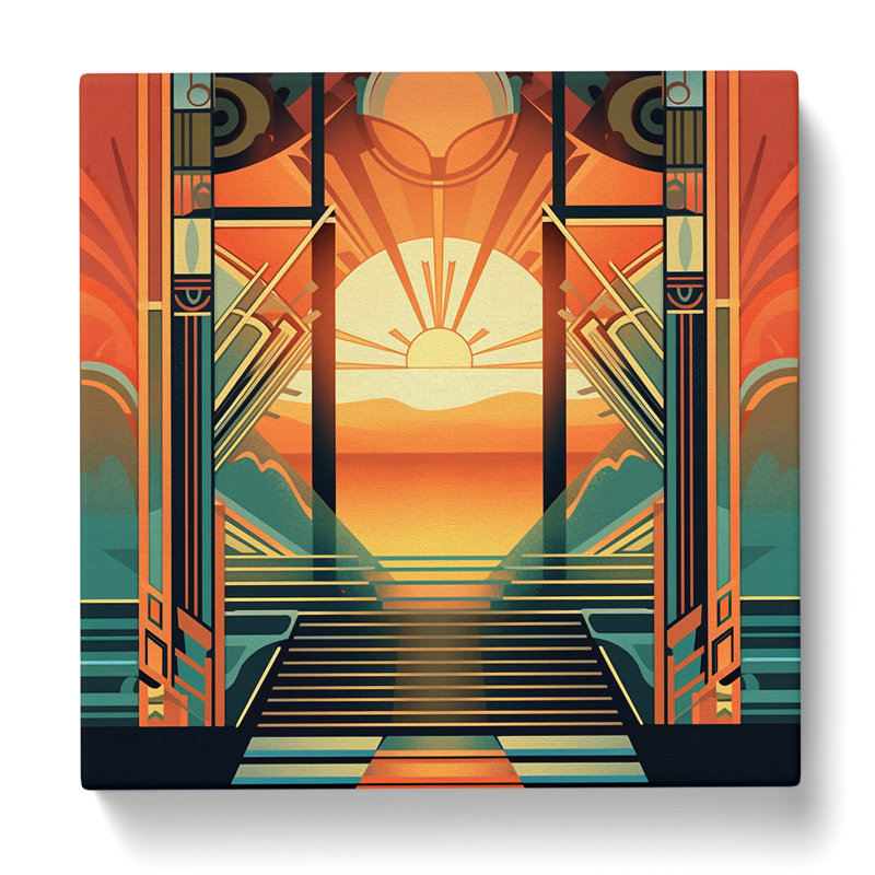 Sunrise No.1 - Wrapped Canvas, 35cm H x 35cm W x 3cm D