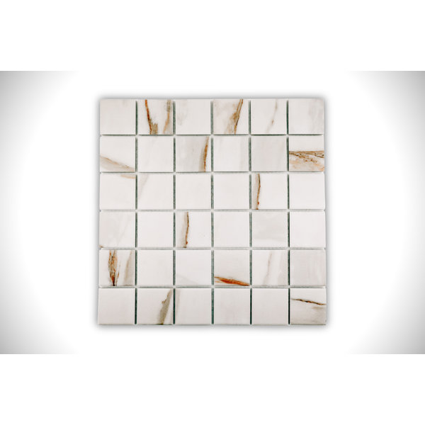 CALACATTA GOLD 2X2 SQUARE MATTE PORCELAIN MOSAIC