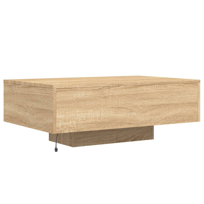 Table basse avec lumières DEL vidaXL, Chêne sonoma