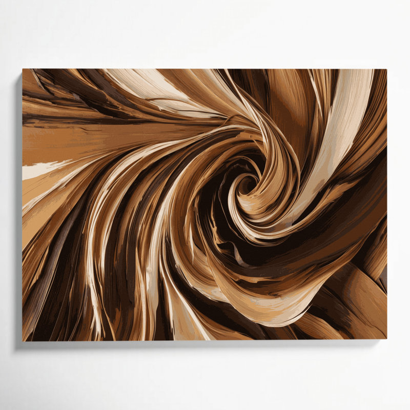 «Lyrical Abstraction 22», art mural sur toile brune, H 11 po x l 14 po
