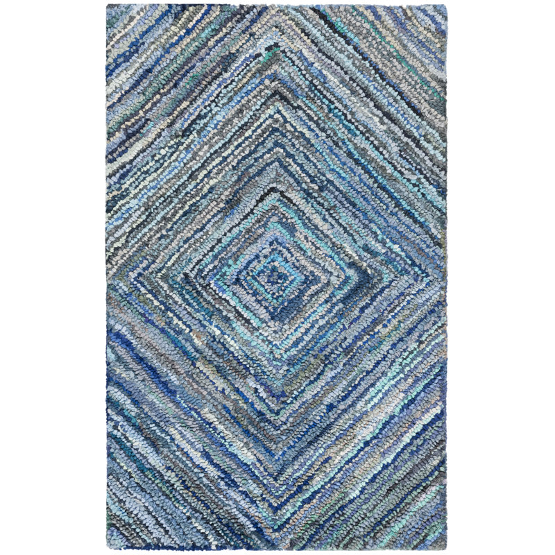 Tapis en coton touffeté à la main Baum, Rectangle 3 pi x 5 pi
