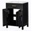 Ensemble de meuble-lavabo 24 po avec lavabo en céramique, meuble-lavabo peu encombrant - l 24 po x P 18 po x H 34 po, 2 portes à fermeture en douceur-1836924698
