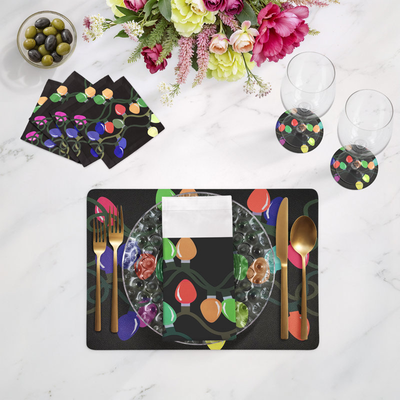 Square Napkins, Black
