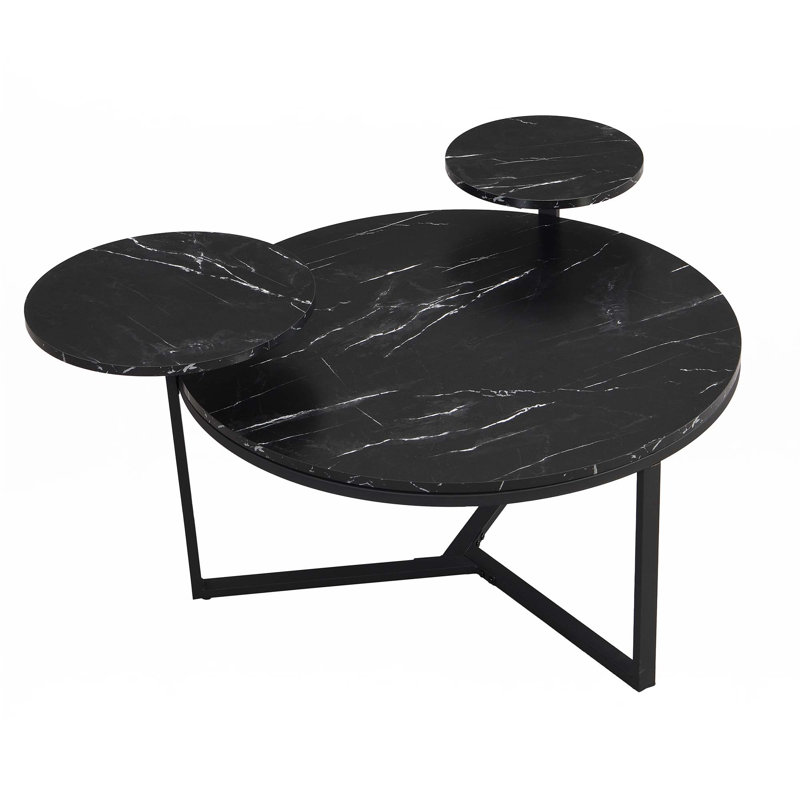 Modern Coffee Table With Two Display Shelve