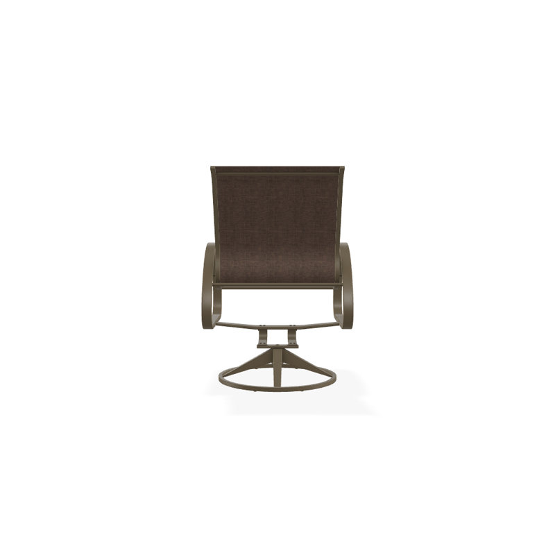 Aruba 1 Outdoor Dining Armchair, Textured Graphite, Mocha Sunbrella®