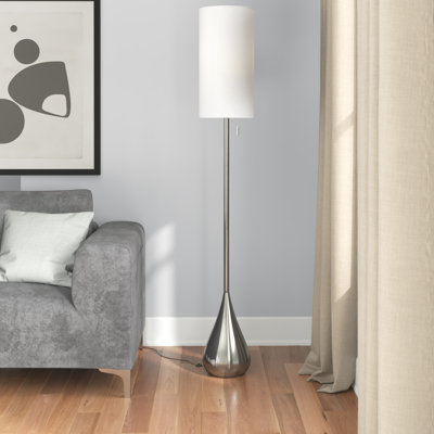 Runell 68'' Brushed Steel Column Floor Lamp