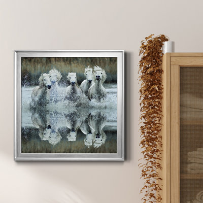 Camargue Reflection - peinture sur toile encadrée