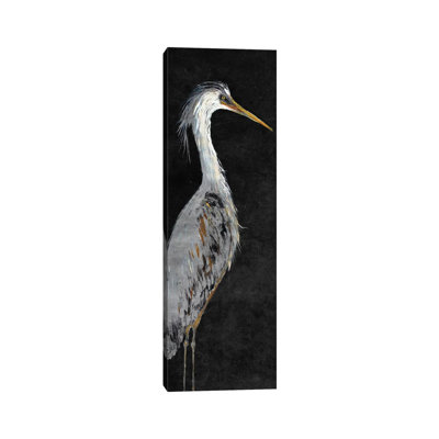 Heron on Black II- Gallery-Wrapped Canvas Giclée
