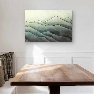 In the Waves - Illustrative Bedroom Metal Print for Home Decor