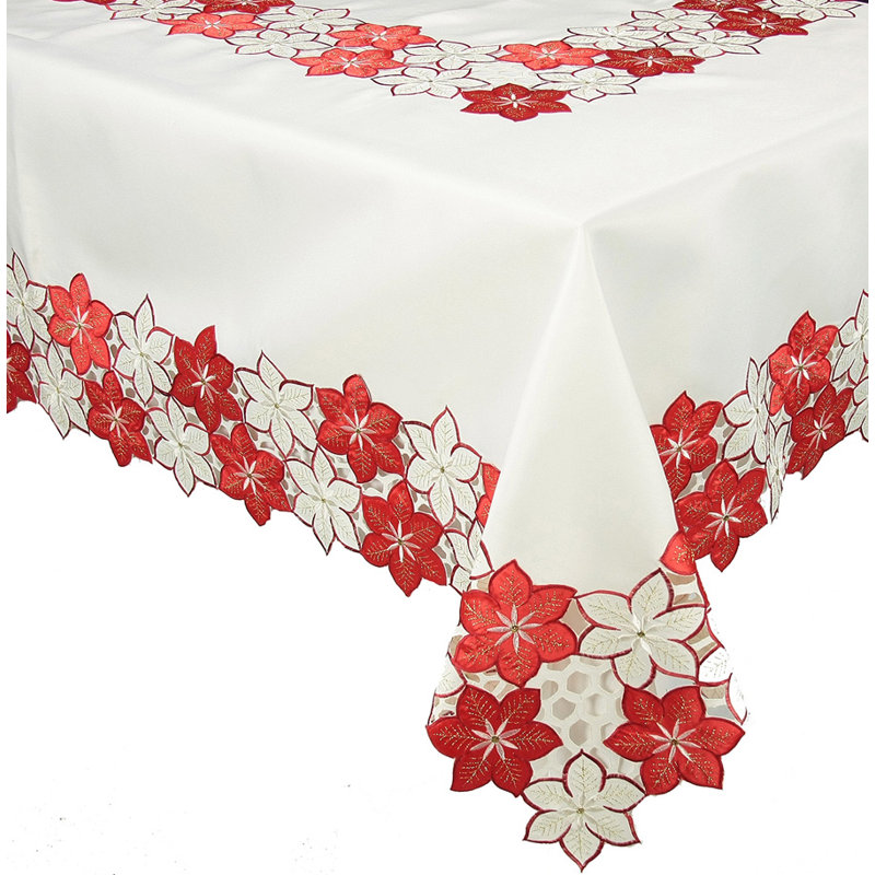 Nappe Candy Cane Poinsettia, L 144 po x l 70 po