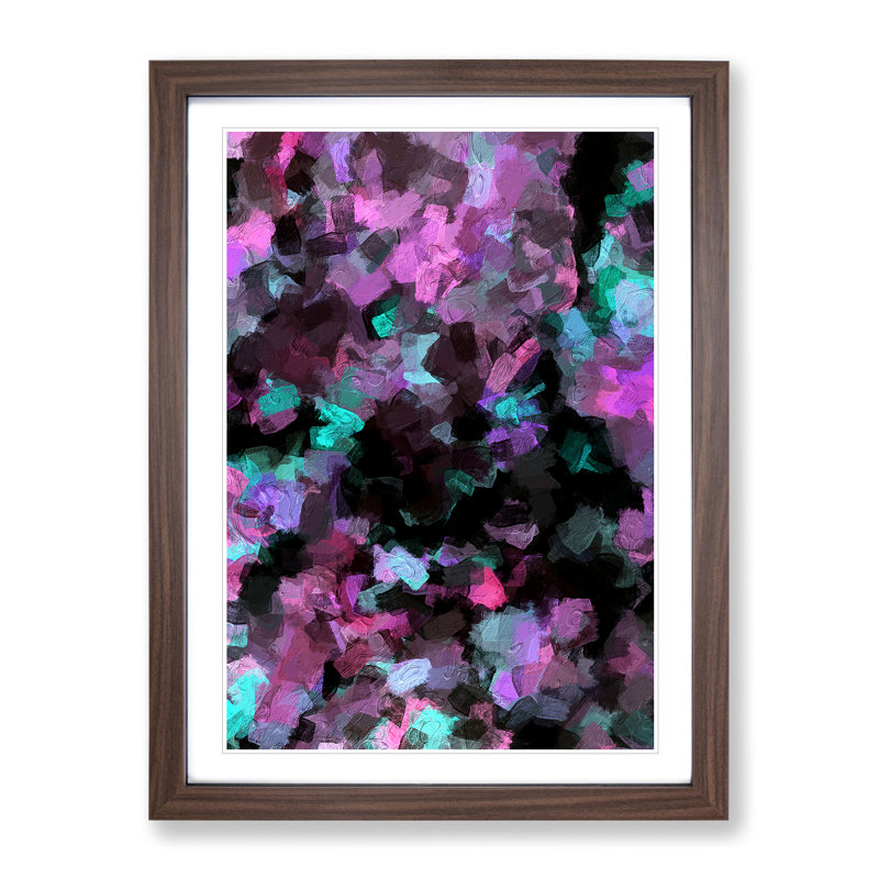 Ministry of Love Abstract - Framed Print, 64cm H x 46cm W x 2cm D, Walnut
