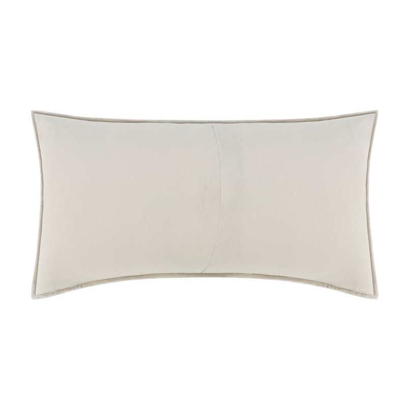 Seville Woven Pick Stitch Velvet Fabric Sham, White, King