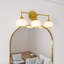 Dimmable Bathroom Wall Light with White Glass Shades-907329097-907329103-907329096