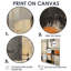 «Deconstrstruction Beige Orange Black White - Abstract Shapes», reproduction d'art murale-729334727-729334729