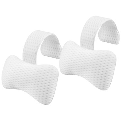Coussin de spa pour l'extérieur (paquet de 2), coussin de repose-tête de spa universel pour baignoire, coussin de chaise longue, coussin de soutien universel pour la tête et le cou avec sangle réglable