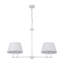 Luminaire suspendu en lin blanc classique et traditionnel à 4 lumières de 36 po à intensité variable pour salle à manger Aeris-1874575342