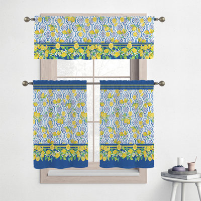 Lovely Lemons Floral Tailored Kitchen Curtain