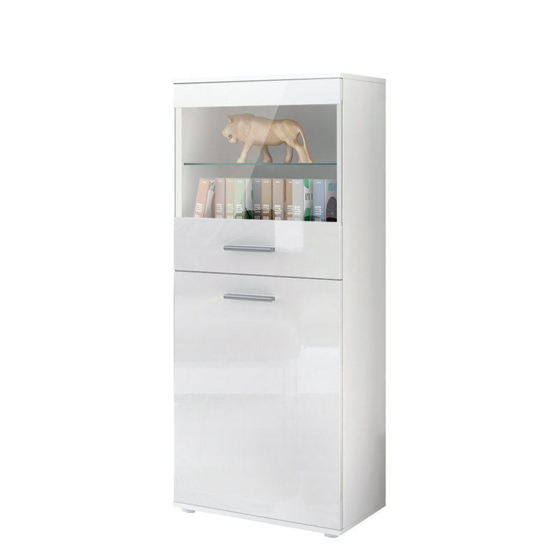 Kinser Curio Cabinet, White, Without