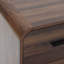 Table de chevet 21,7 po Mid-Century moderne en noyer avec 2 tiroirs