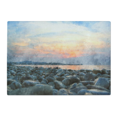 A Pebble Beach Painting Chopping Board