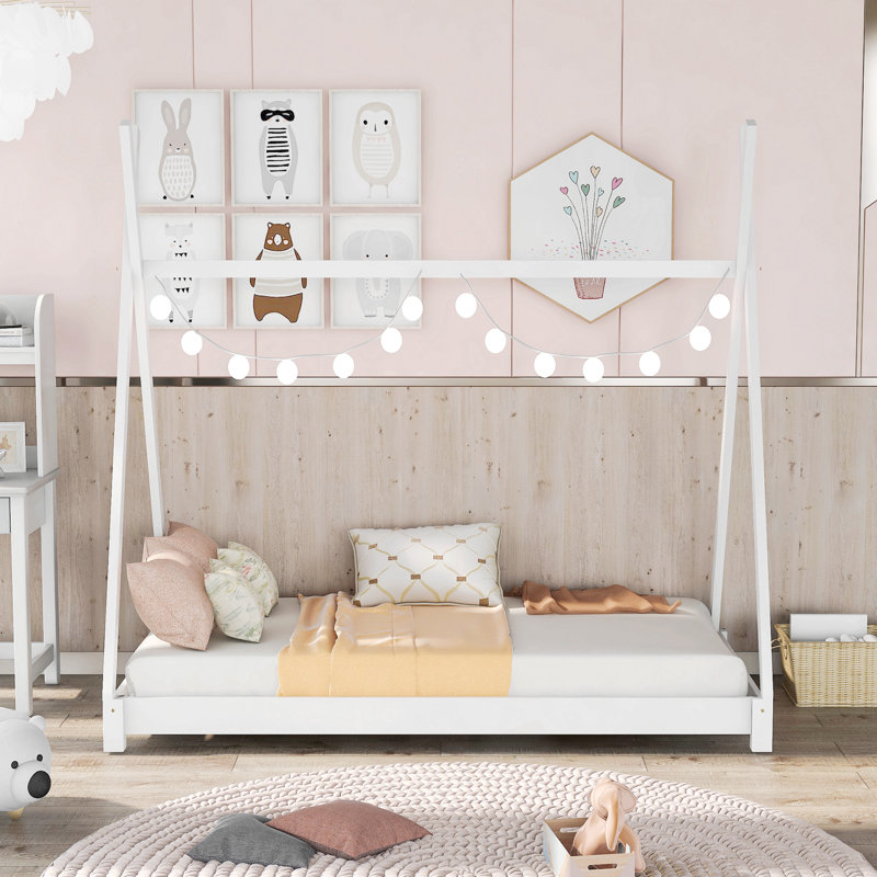 House Platform Bed With Triangle Tructure