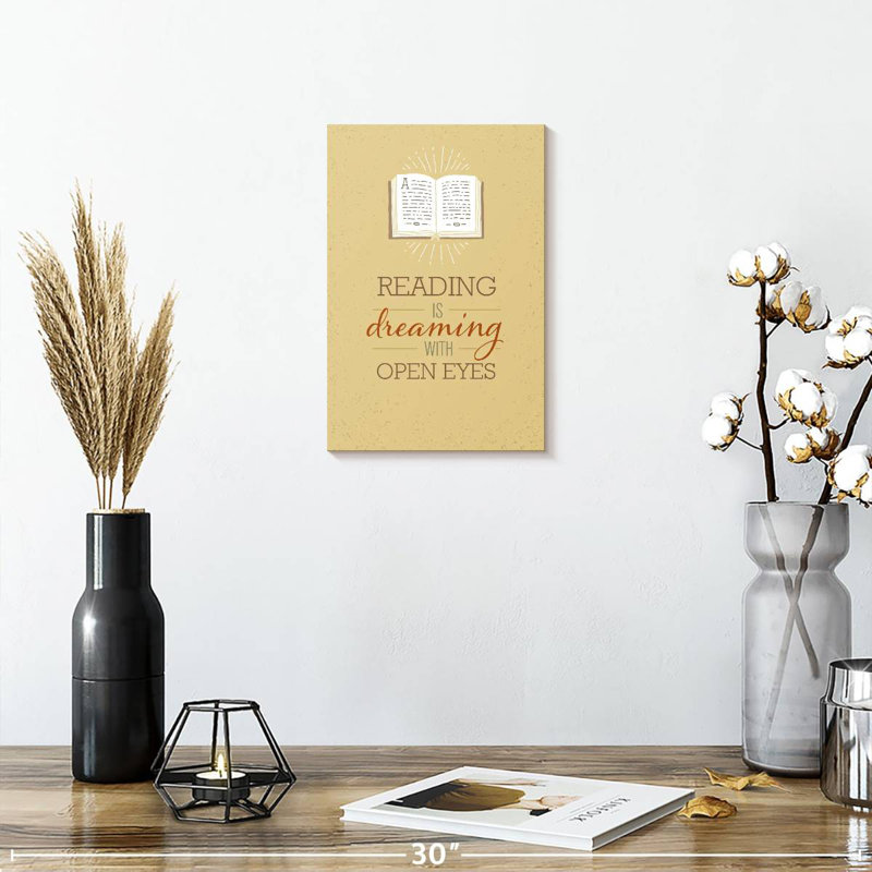 Tergel Reading Dreaming Quote, 36" H x 24" W