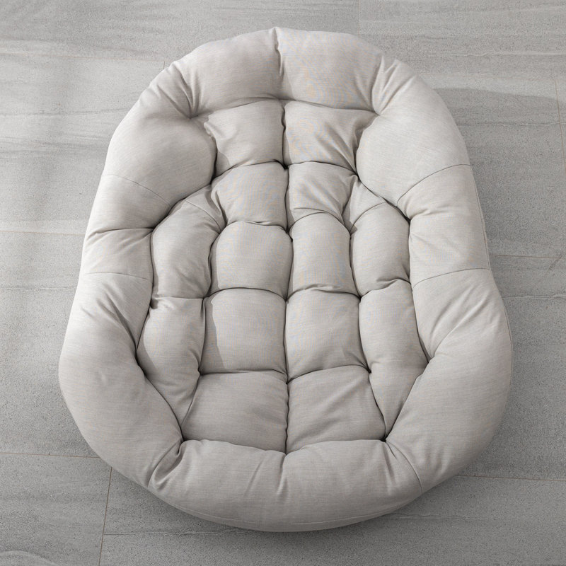 Chaise berçante d'extérieur en acier Alvan, Beige