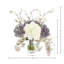 Hydrangea, Laurel and Magnolia Arrangement in a Glass Vase