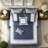 -piece Navy King Bedding Set, Hypoallergenic Polyester With Elegant Embroidered Design