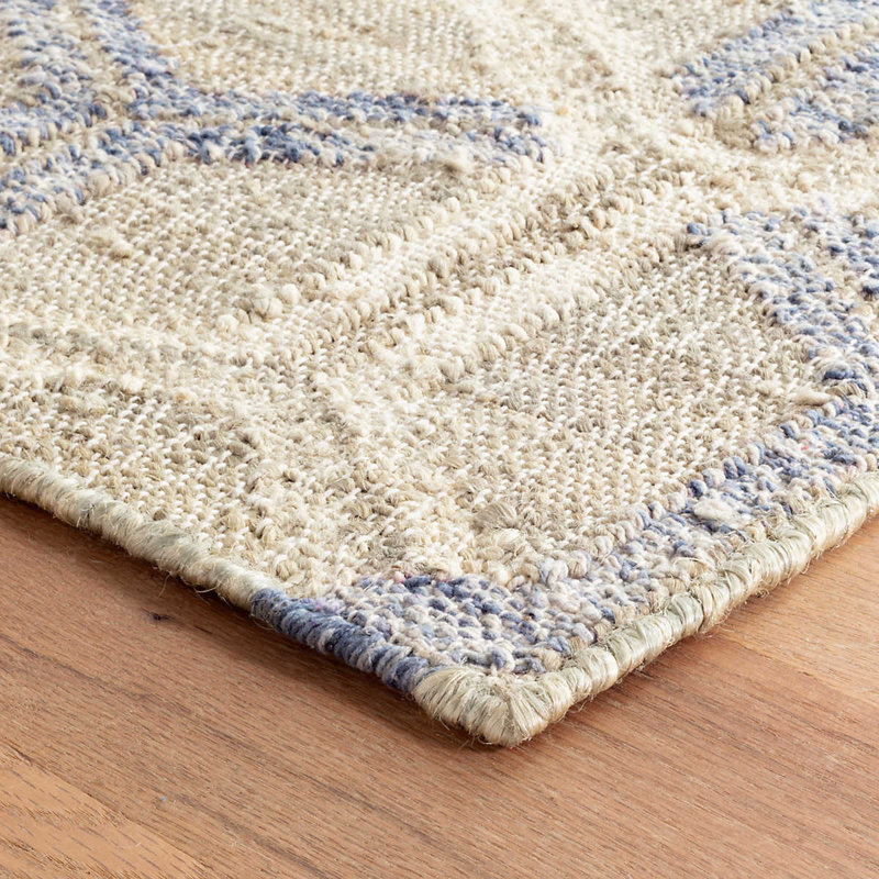Tala Blue Handwoven Jute Rug, Rectangle 2' x 3'