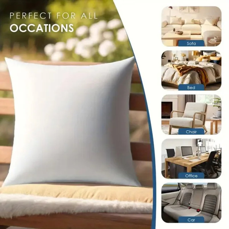 20" X 20" Adjustable Cotton Support Throw Pillows, 2 Pack
