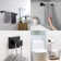 4 - Piece Bathroom Hardware Set Square Towel Holder Set Towel Bar Toilet Paper Holder Towel Hooks